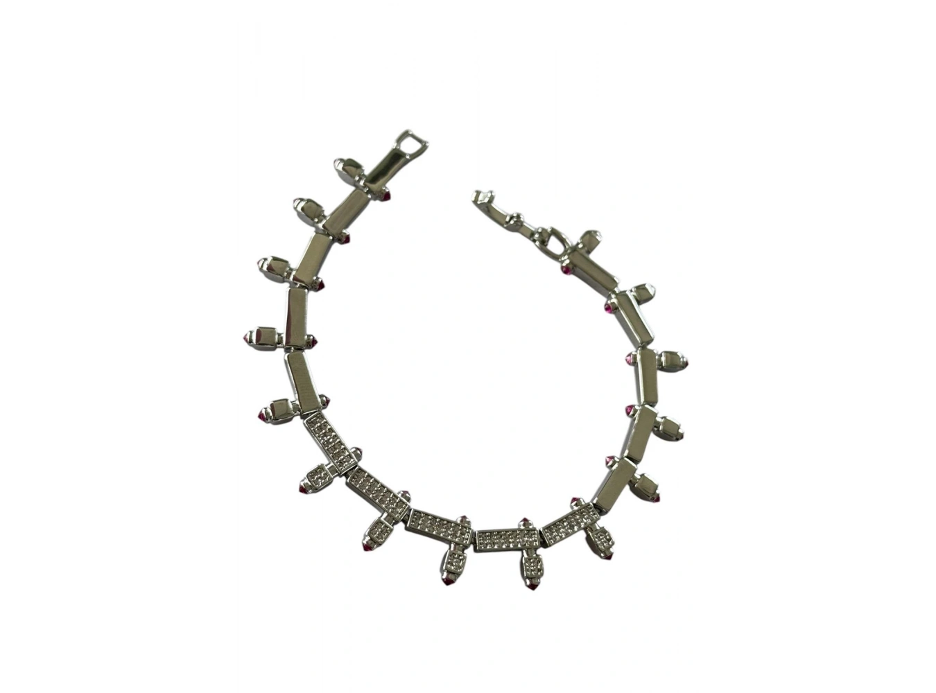 Gümüş Renk Taş Detaylı VİP YSX Bileklik