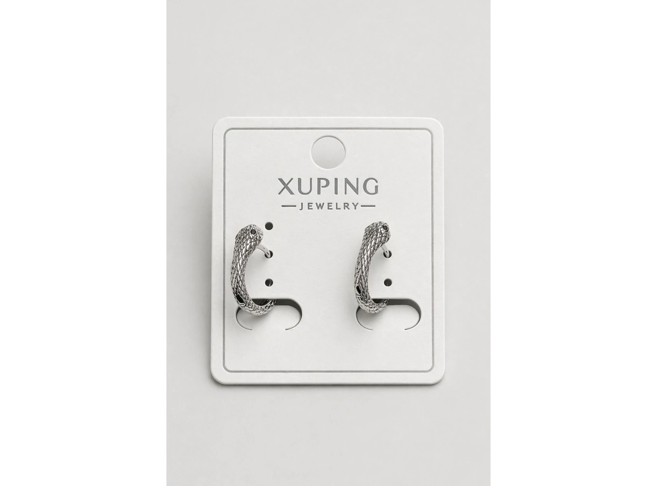 Gümüş Renk Taş Detaylı Xuping Küpe (Çift)