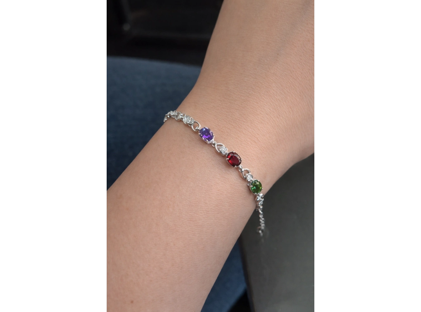 Gümüş Renk Taş Detaylı Xuping VİP Bileklik