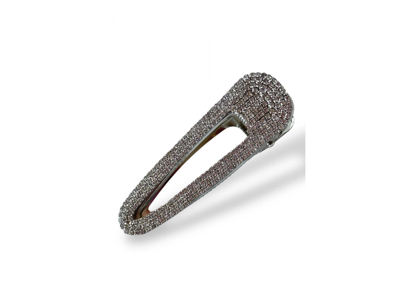 Gümüş Renk Taş Detaylı Yan Toka