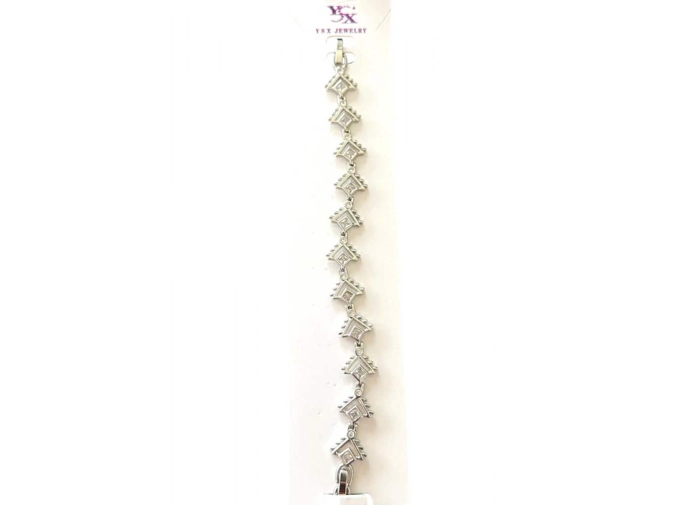 Gümüş Renk Taş Detaylı YSX Bileklik