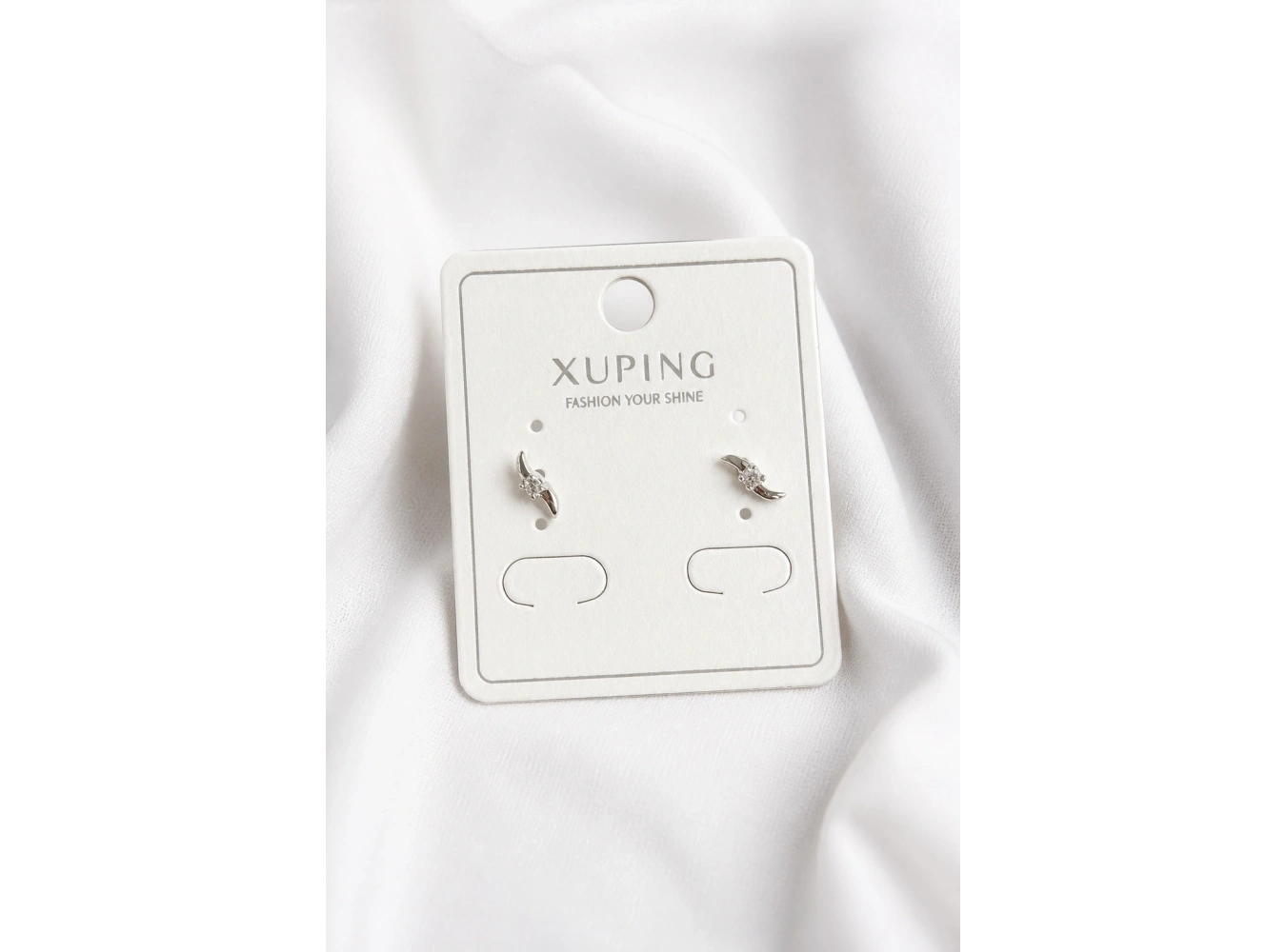 Gümüş Renk Taşlı Xuping Küpe (Çift)