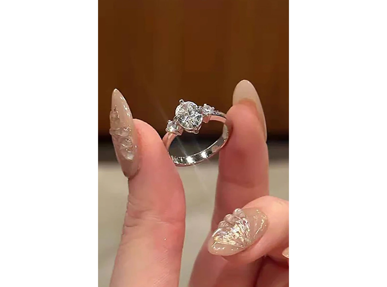 Gümüş Renk Tektaş Xuping Yüzük (6 Numara)