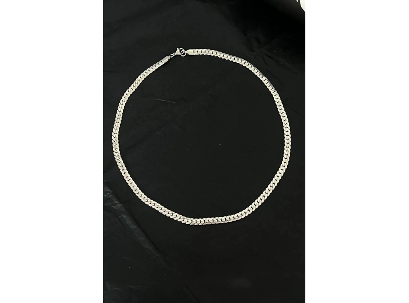 Gümüş Renk Unisex Çelik Zincir Kolye