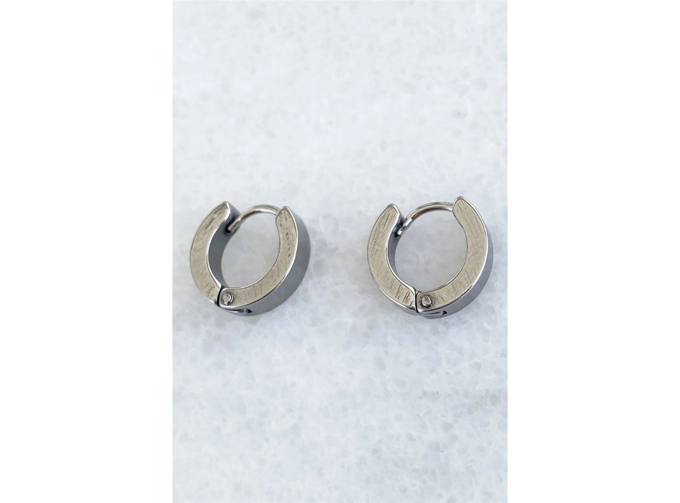 Gümüş Renk Unisex Halka Küpe