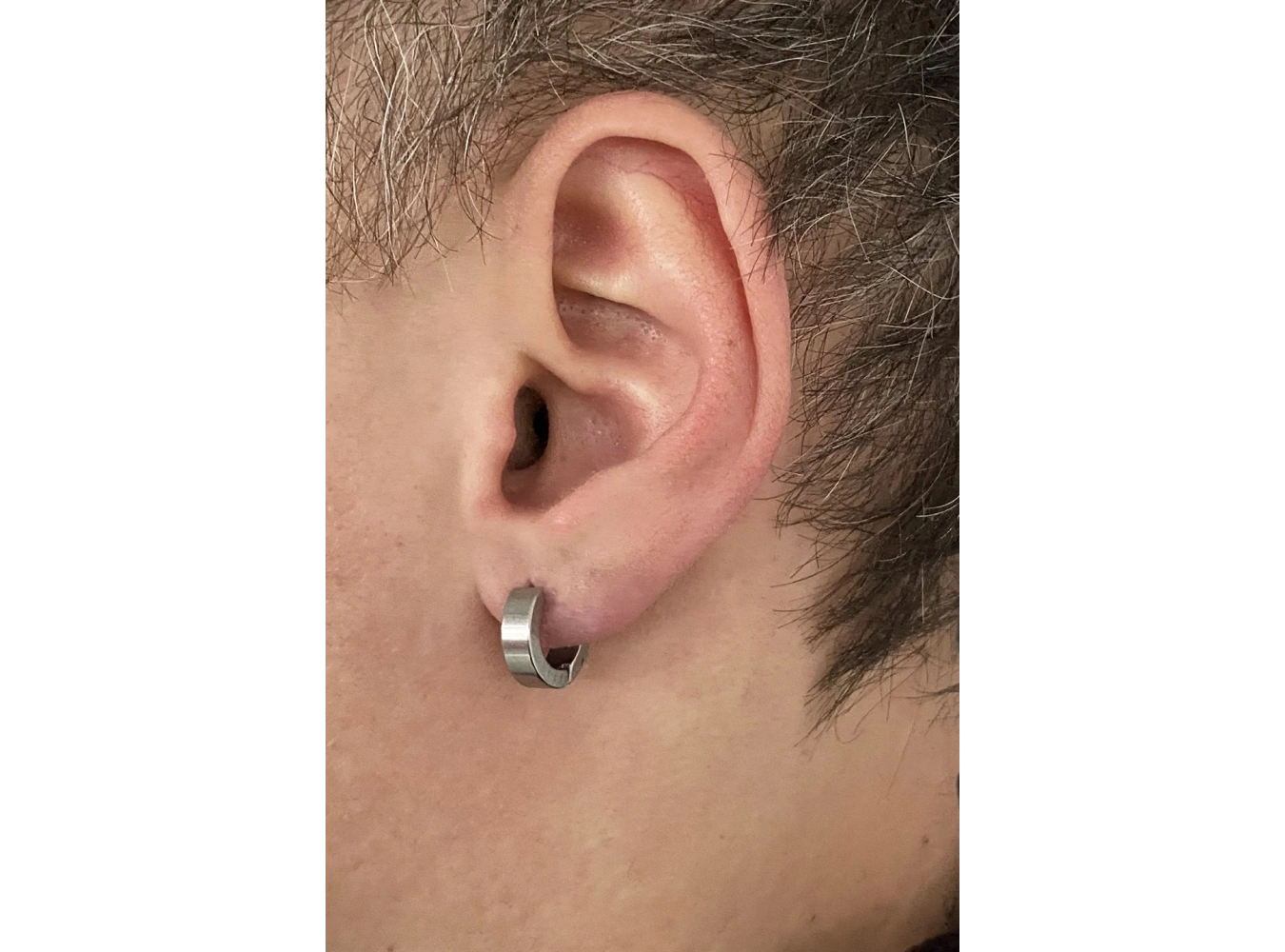 Gümüş Renk Unisex Halka Küpe