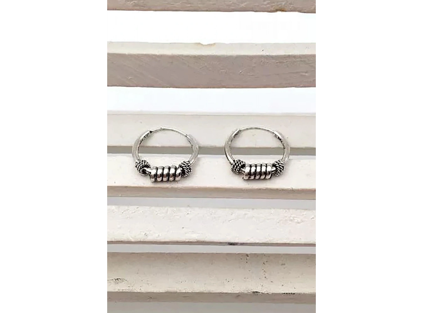 Gümüş Renk Unisex Halka Küpe (Çift)