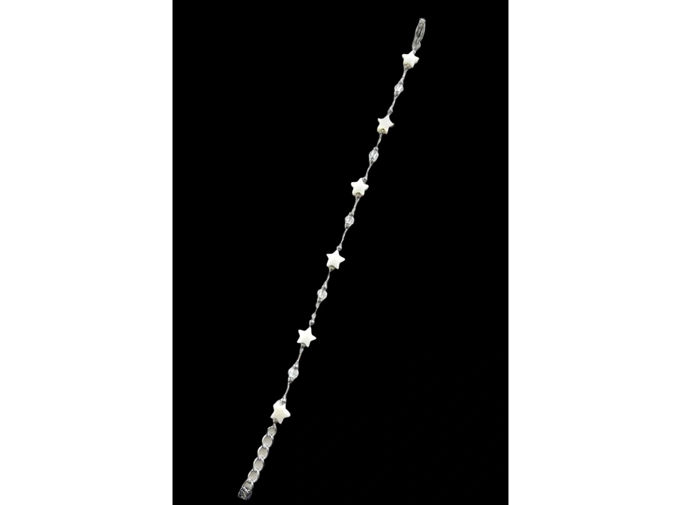 Gümüş Renk Yıldız Figürlü Çelik Bileklik