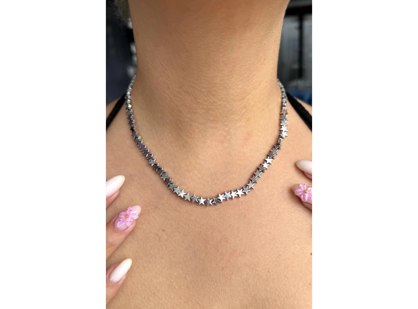 Gümüş Renk Yıldız Figürlü Çelik Kolye