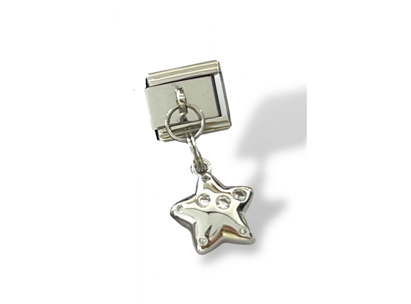 Gümüş Renk Yıldız Figürlü Çelik Nomination Charm (Tek)