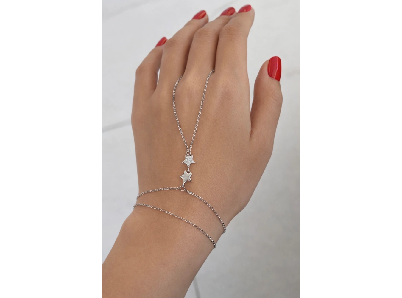 Gümüş Renk Yıldız Figürlü Çelik Şahmeran