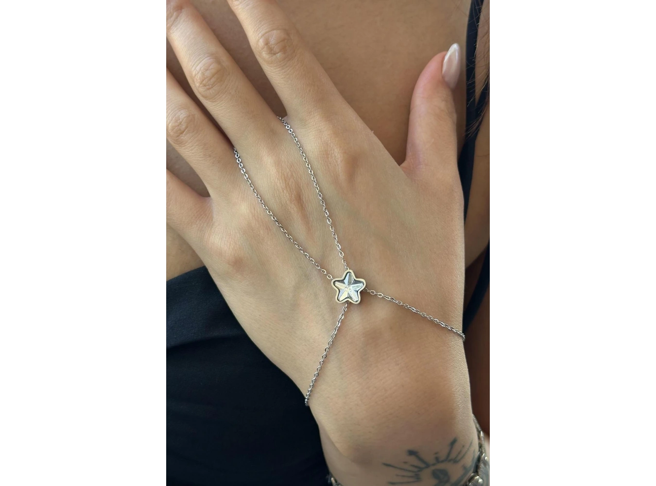 Gümüş Renk Yıldız Figürlü Çelik Şahmeran