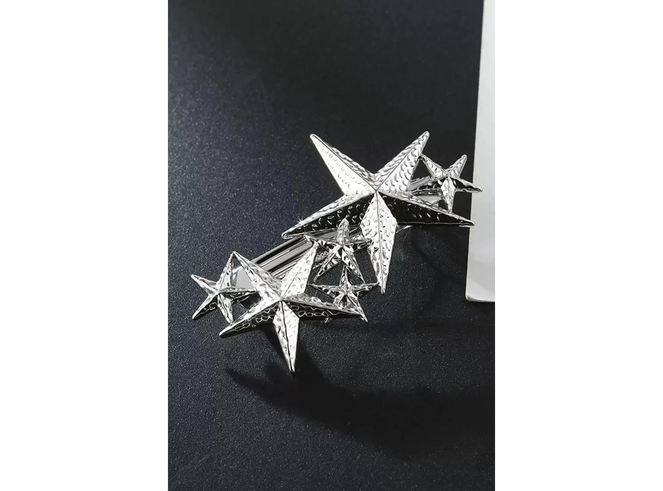 Gümüş Renk Yıldız Figürlü Metal Otomat Toka