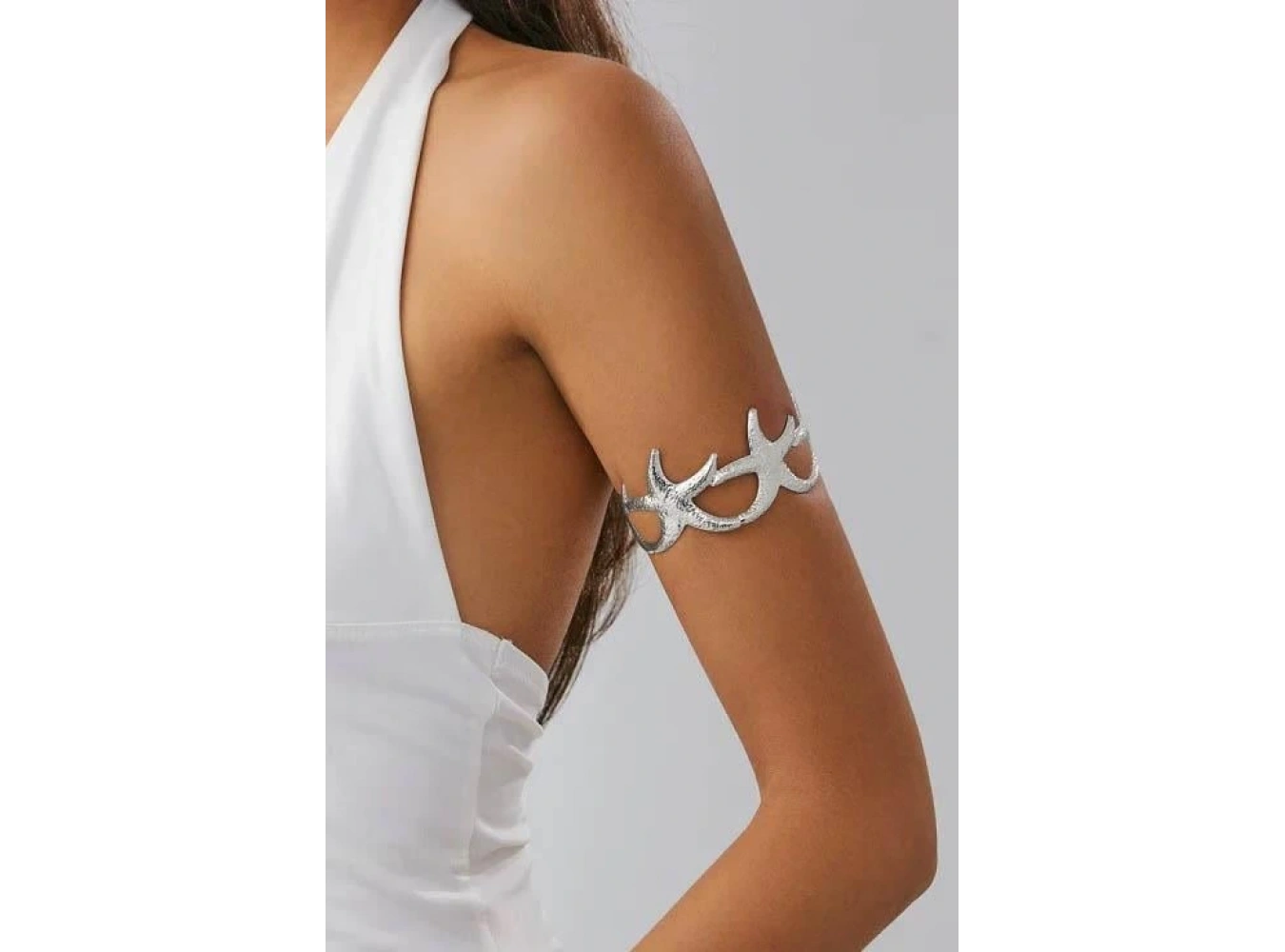 Gümüş Renk Yıldız Figürlü Tasarım Bileklik Kol Aksesuarı