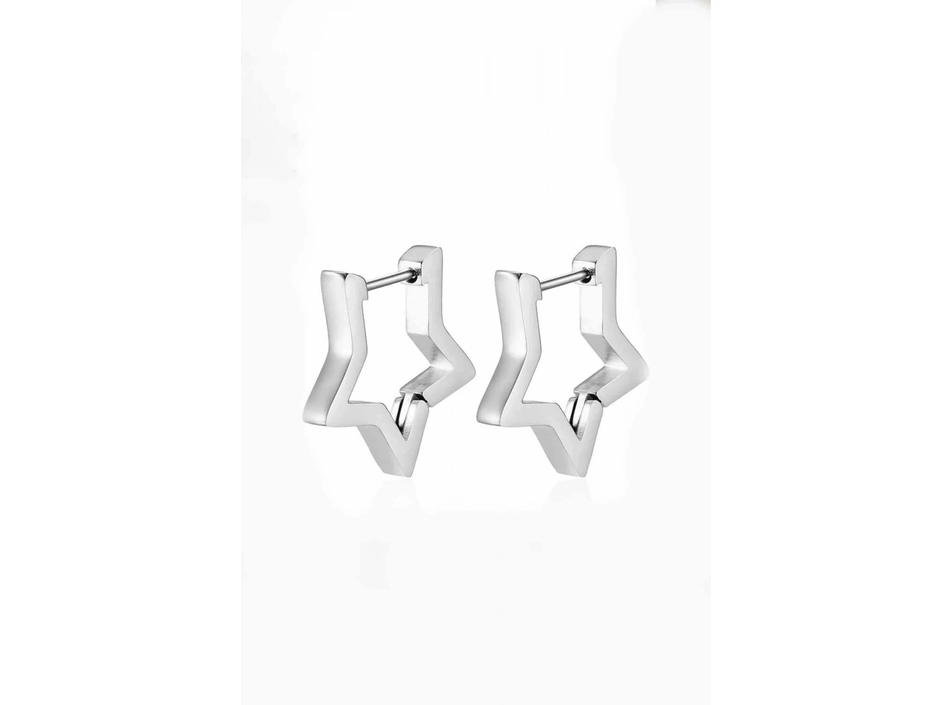 Gümüş Renk Yıldız Figürlü Tx Küpe (Çift)