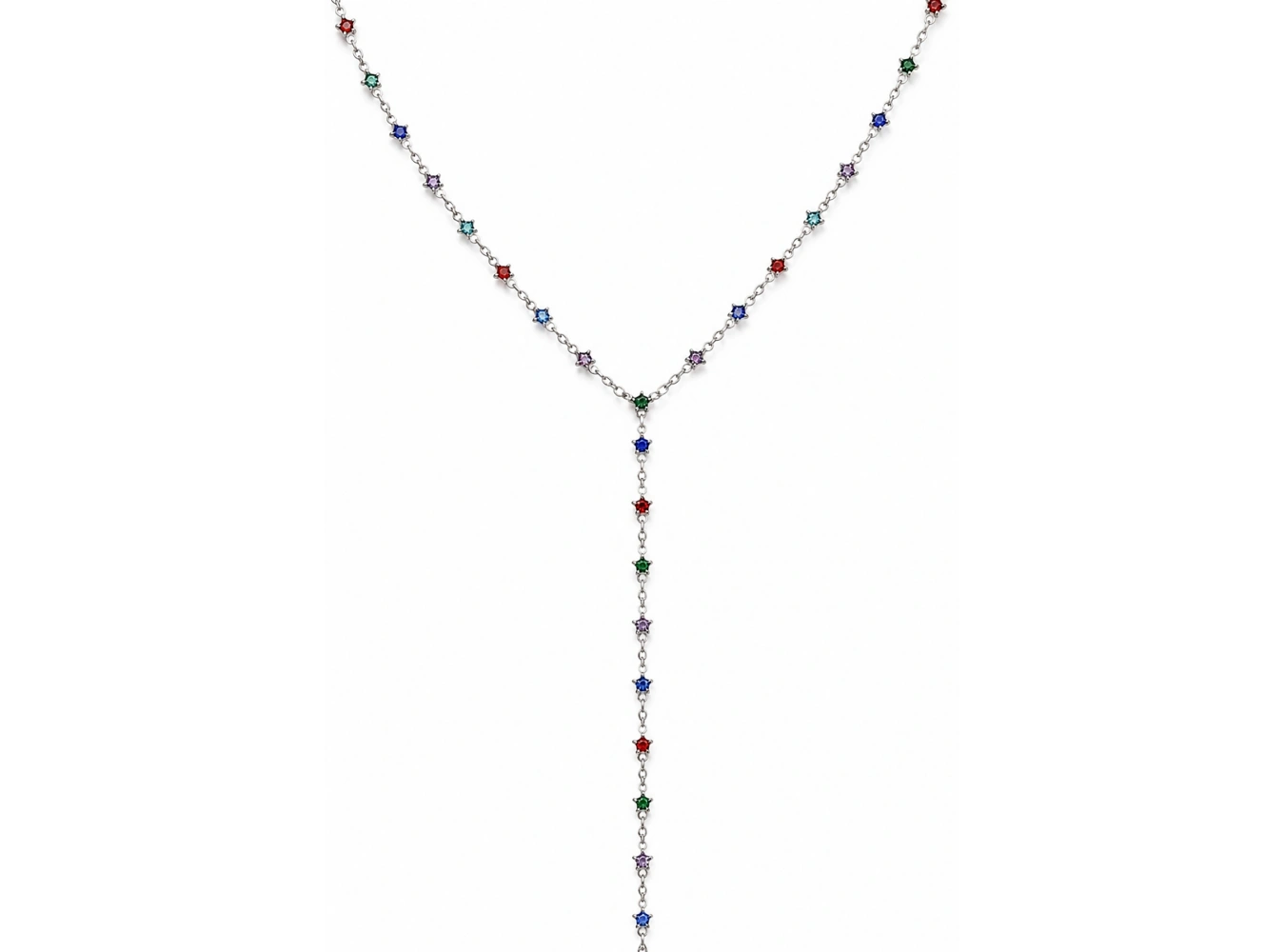 Gümüş Renk Yıldız Figürlü Y Kolye