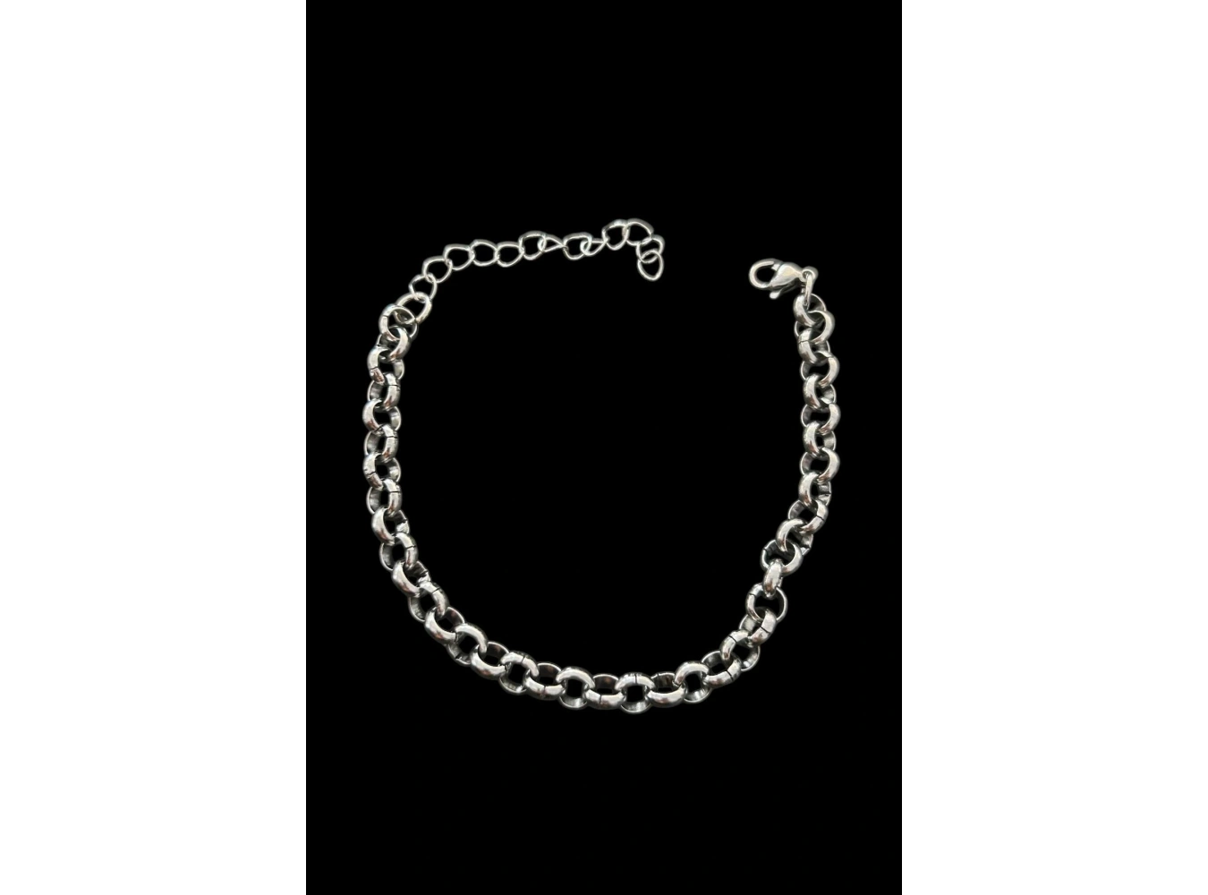 Gümüş Renk Zincir Çelik Bileklik (Unisex)