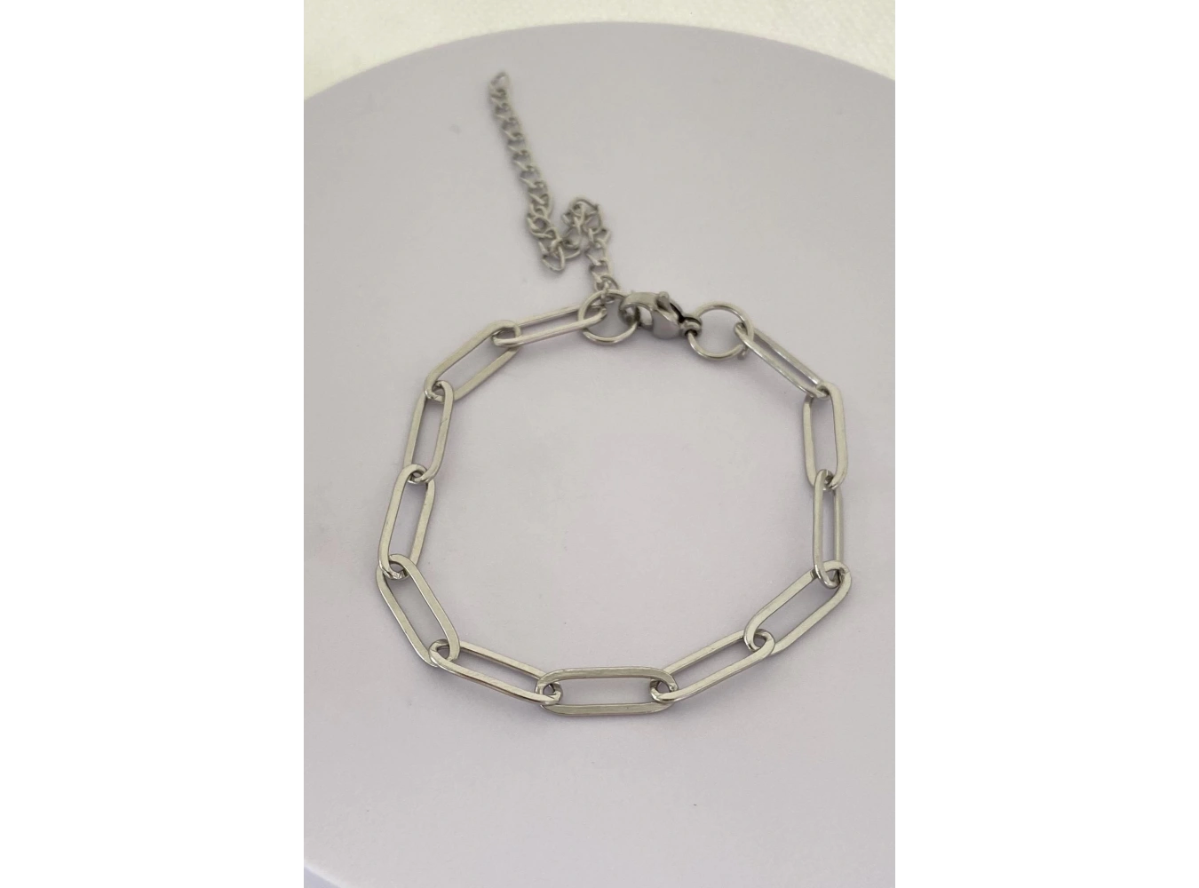 Gümüş Renk Zincir Çelik Bileklik (Unisex)