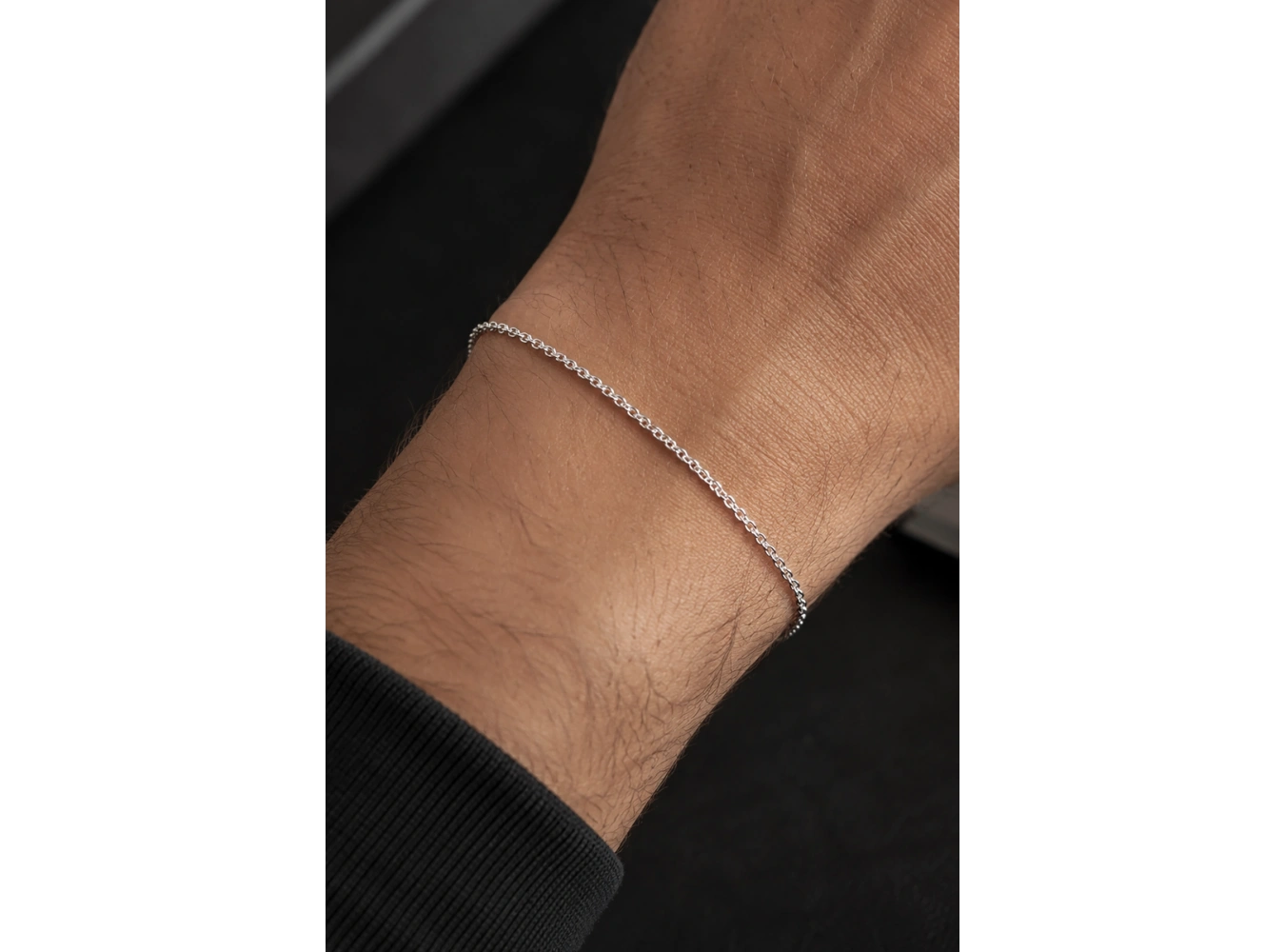 Gümüş Renk Zincir Çelik Bileklik (Unisex)