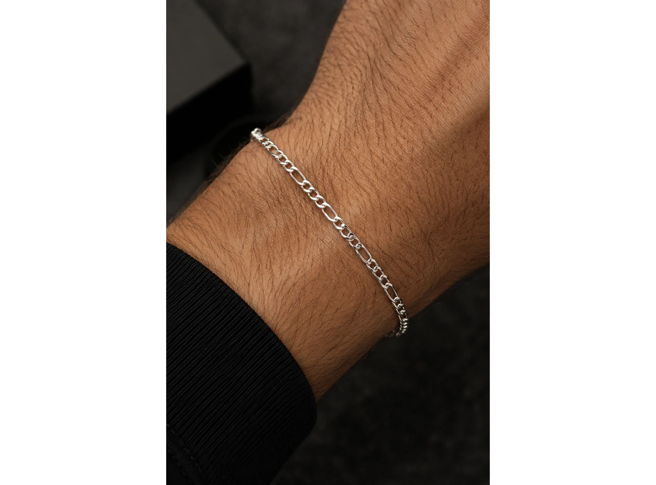 Gümüş Renk Zincir Çelik Bileklik (Unisex)