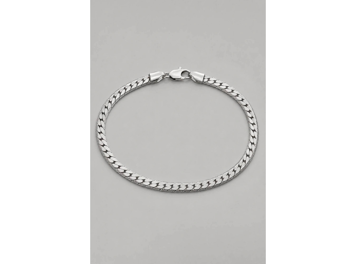 Gümüş Renk Zincir Çelik Bileklik (Unisex)