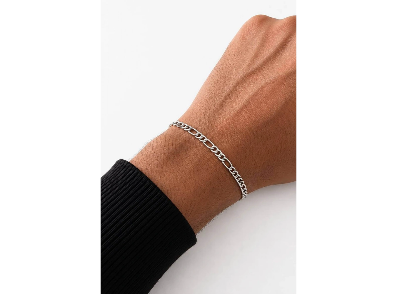 Gümüş Renk Zincir Çelik Bileklik (Unisex)