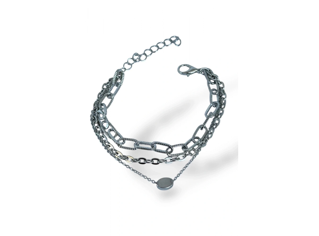 Gümüş Renk Zincir Detaylı Bileklik