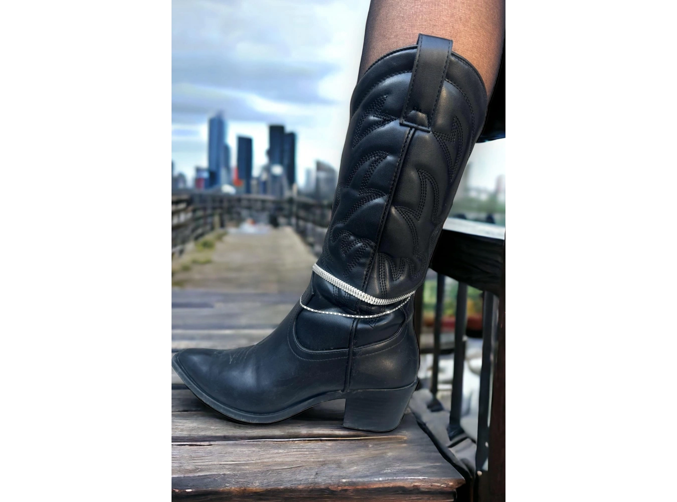 Gümüş Renk Zincirli Ayakkabı/Çizme Halhalı