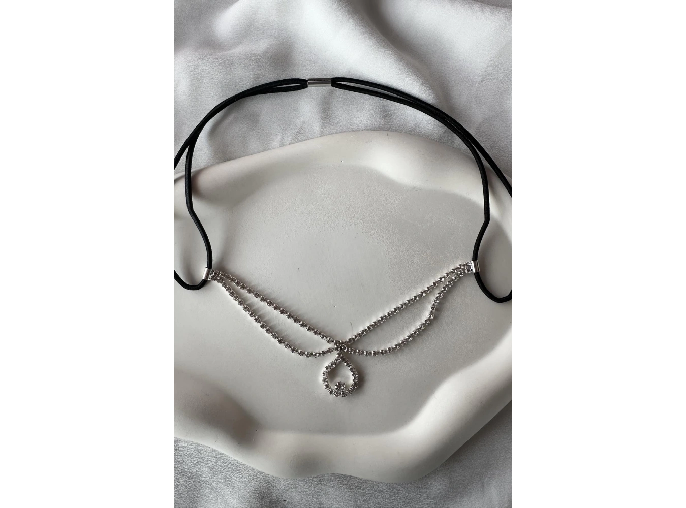 Gümüş Renk Alınlık, Kristal Taşlı Saç Aksesuarı, Gelin Tacı, Nişan Nikah Kına Saç Aksesuarı