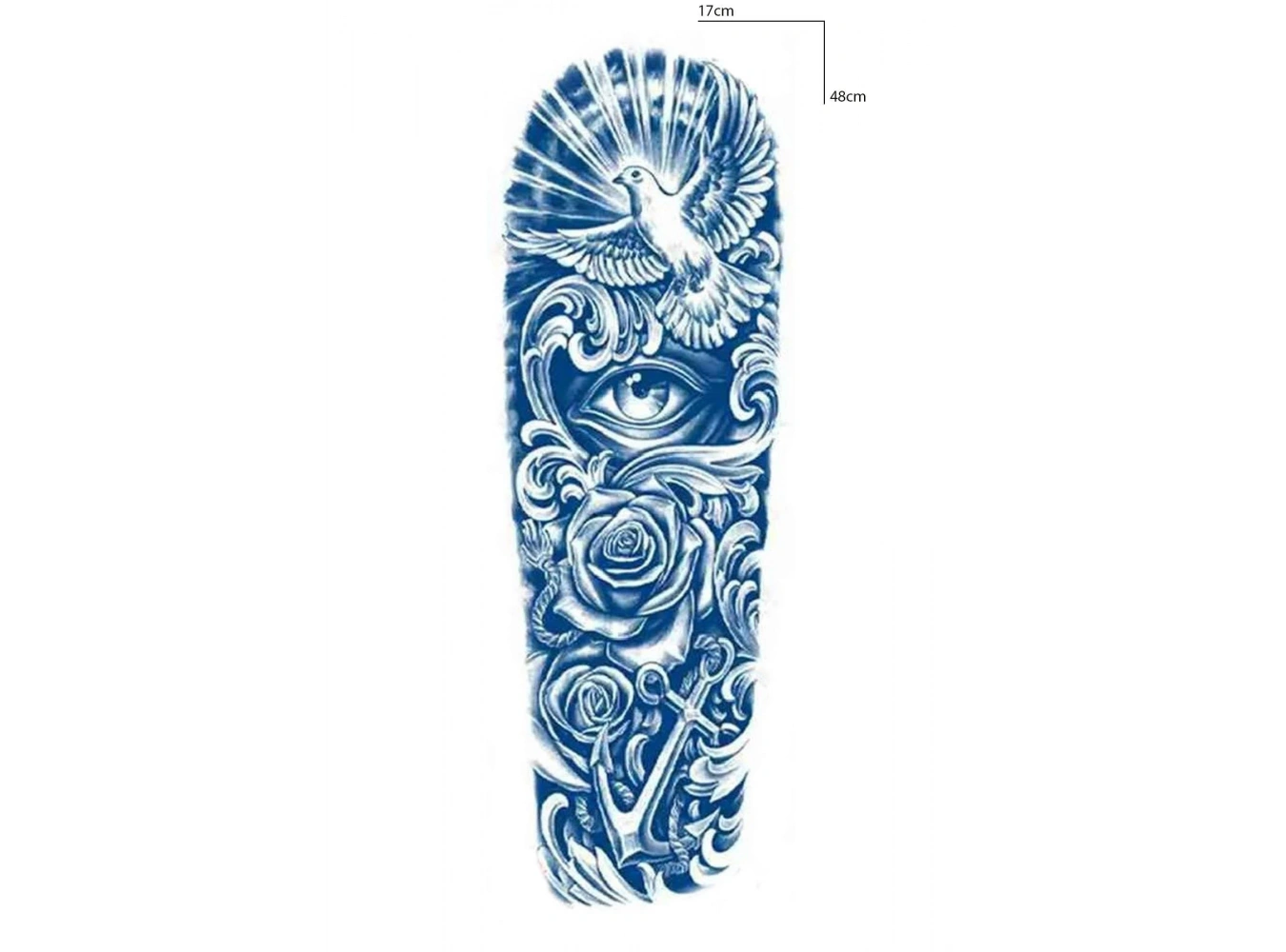 Güvercin Ve Göz Figürlü 12 Saat Sonra Kararan Geçici Kol Dövme Tattoo