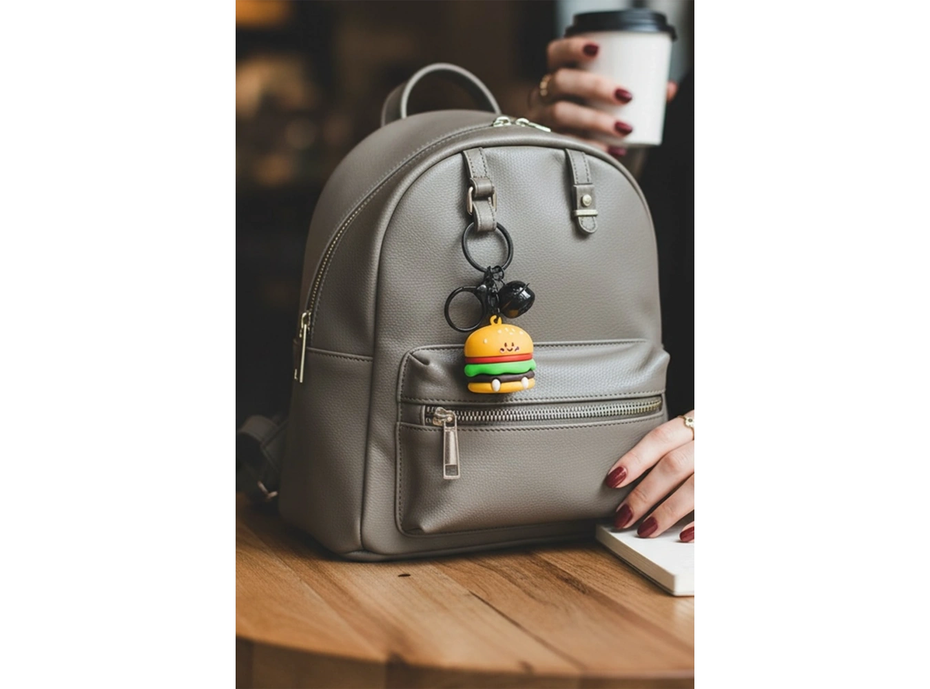 Hamburger Figürlü Anahtarlık