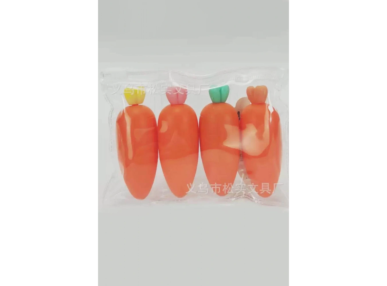 Havuç Figürlü 4lü Fosforlu Kalem Set