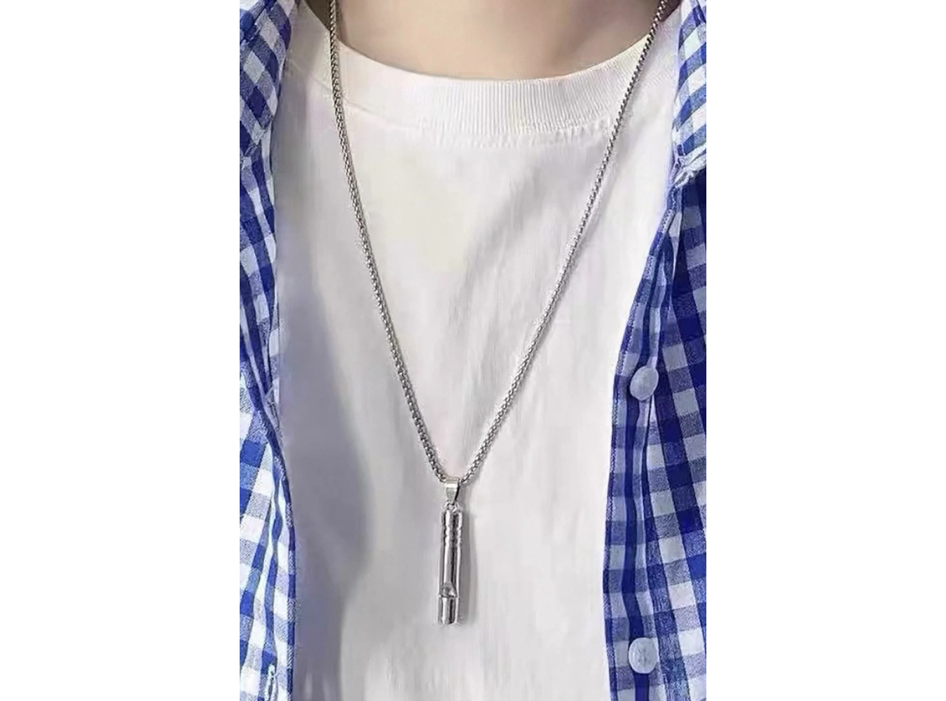 Hayatta Kalma ve Acil Yüksek Ses Çelik Düdük Deprem Kolyesi Kadın & Erkek