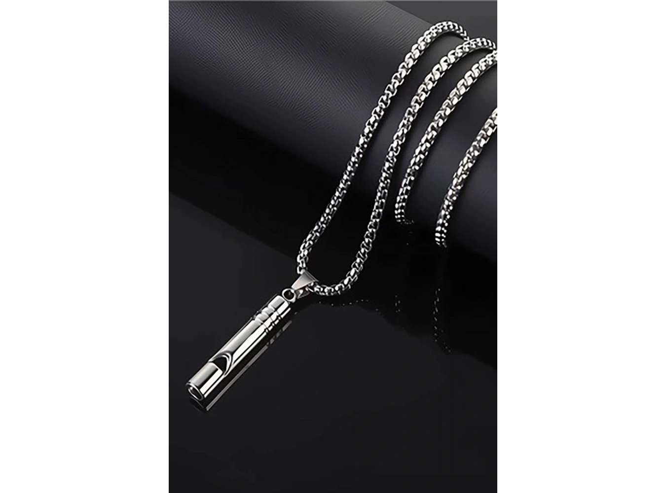 Hayatta Kalma ve Acil Yüksek Ses Çelik Düdük Deprem Kolyesi Kadın & Erkek