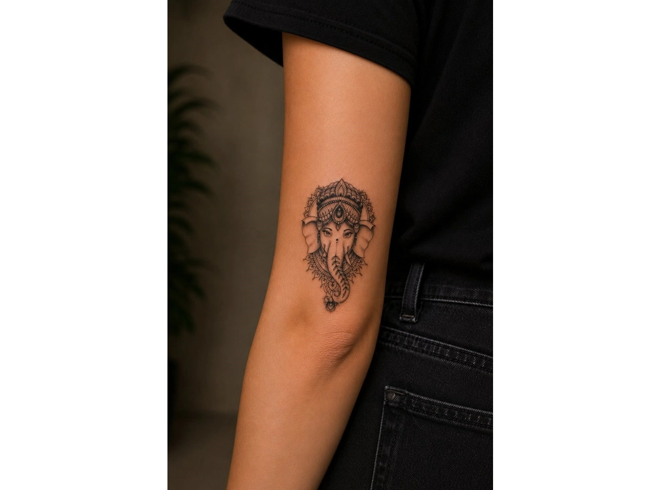 Hindu Tanrısı Fil Mini Geçici Dövme Tattoo
