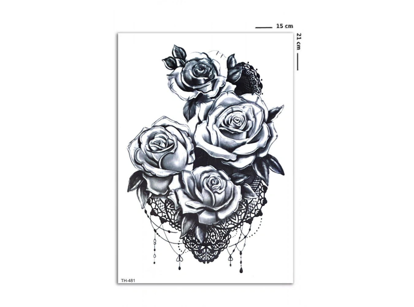 Hint Motifli Gül Geçici Dövme Tattoo