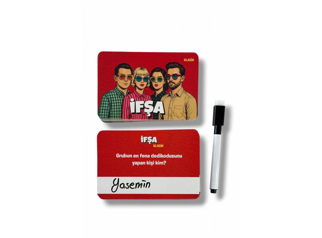 İfşa Klasik Kalemli Eğlence Parti Sevgili- Çift Oyunları Kart Oyunu