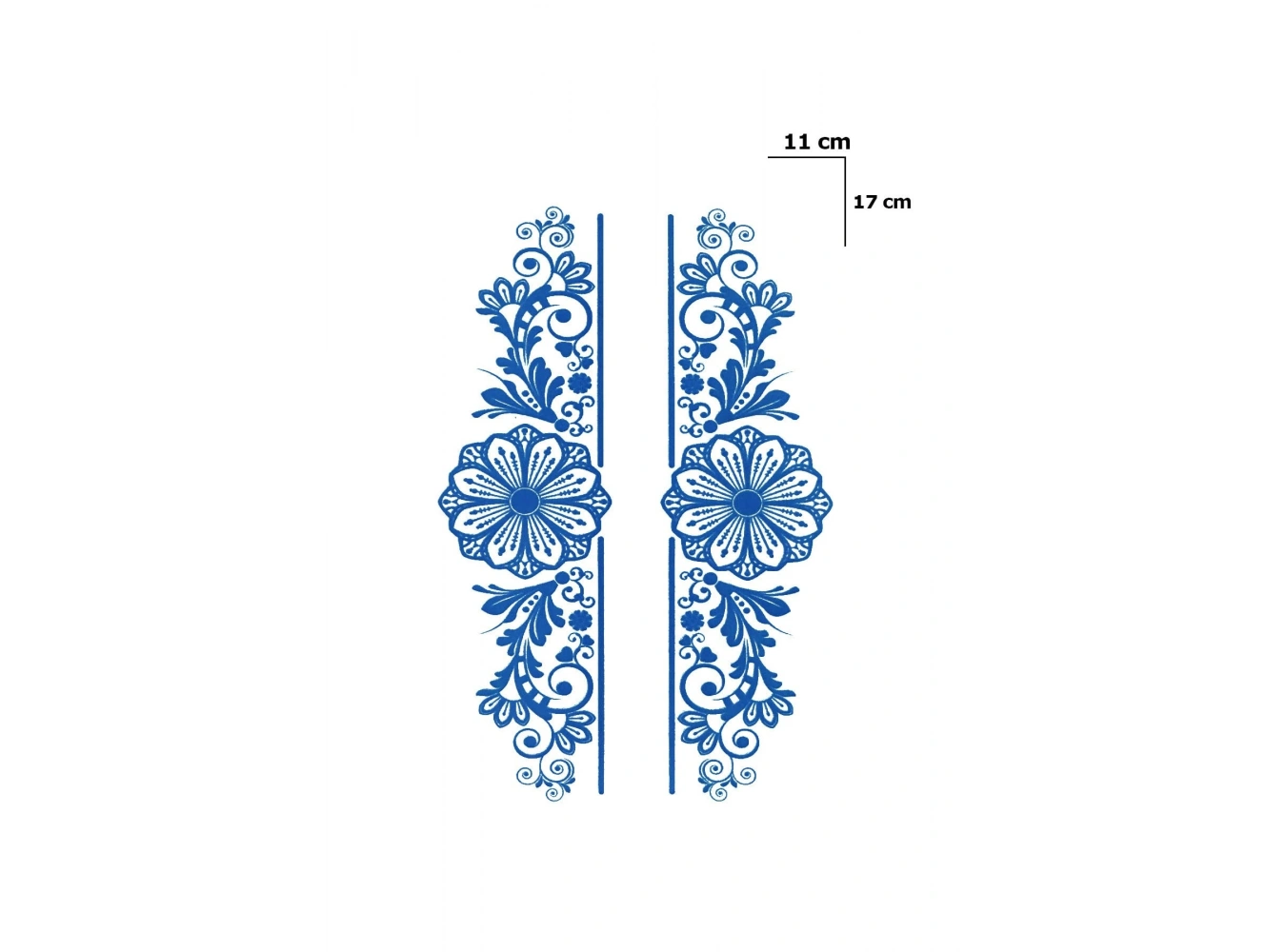 İkili Çiçek Sonradan Kararan Yarı Kalıcı Geçici Dövme Tattoo