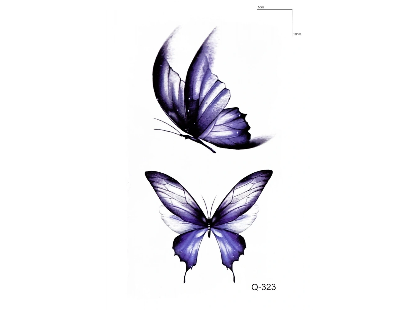 İkili Kelebek Mini Geçici Dövme Tattoo