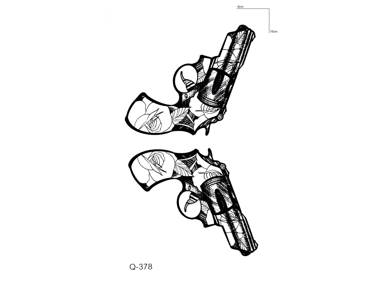 İkili Tabanca Mini Geçici Dövme tattoo