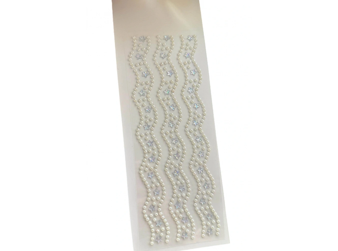 İnci Detaylı Yıldız Figürlü İnci Detaylı Saç Taşı/ Yapışkanlı İncili Saç Sticker