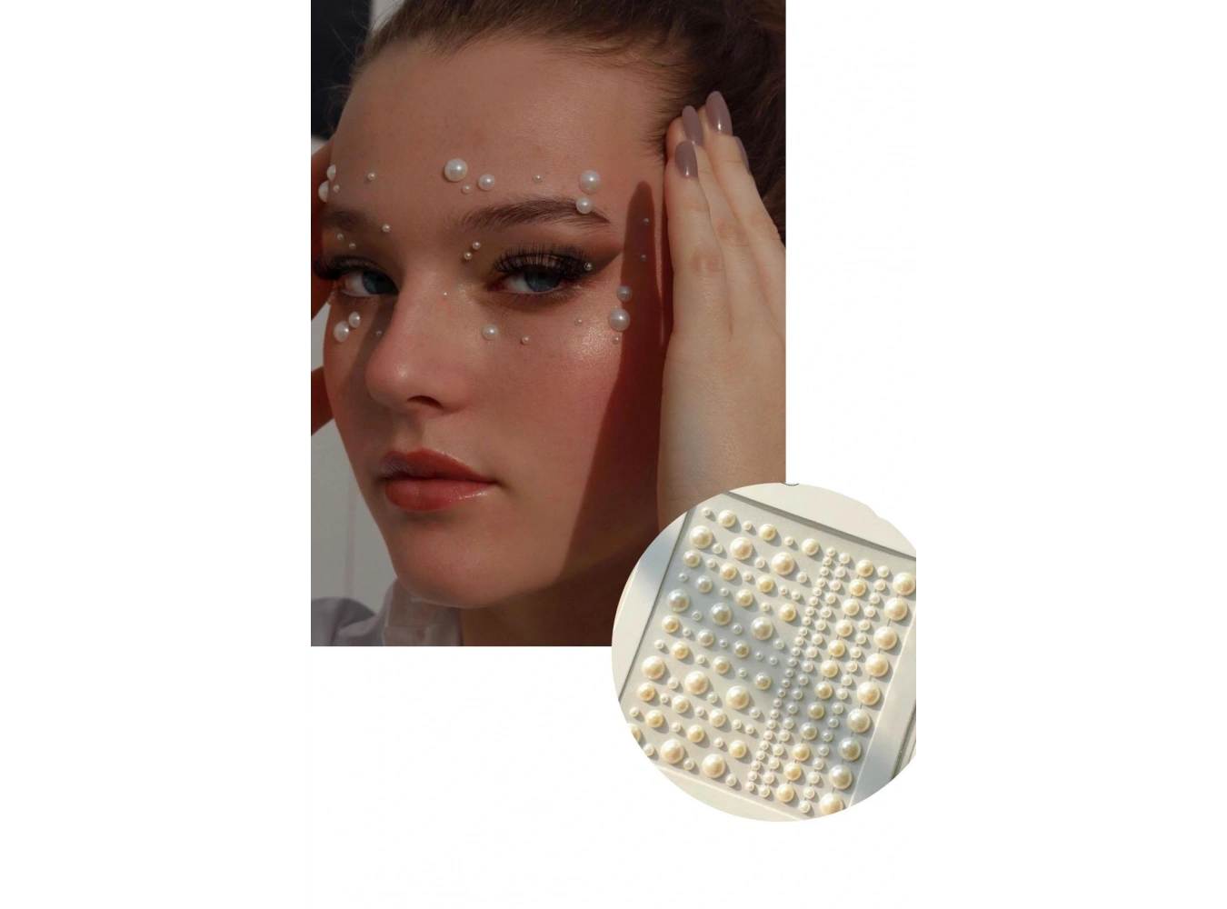 İncili Vücut, Saç Ve Yüz Taşı/ Yapışkanlı İncili Yüz Sticker