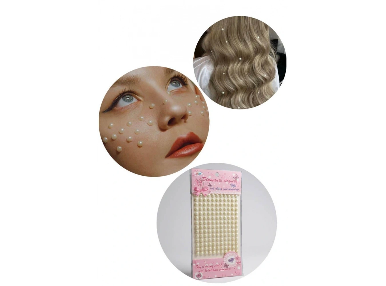 İncili Vücut, Saç Ve Yüz Taşı/ Yapışkanlı İncili Yüz Sticker