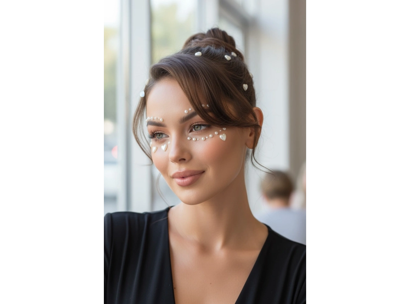 İncili Vücut, Saç Ve Yüz Taşı/ Yapışkanlı İncili Yüz Sticker