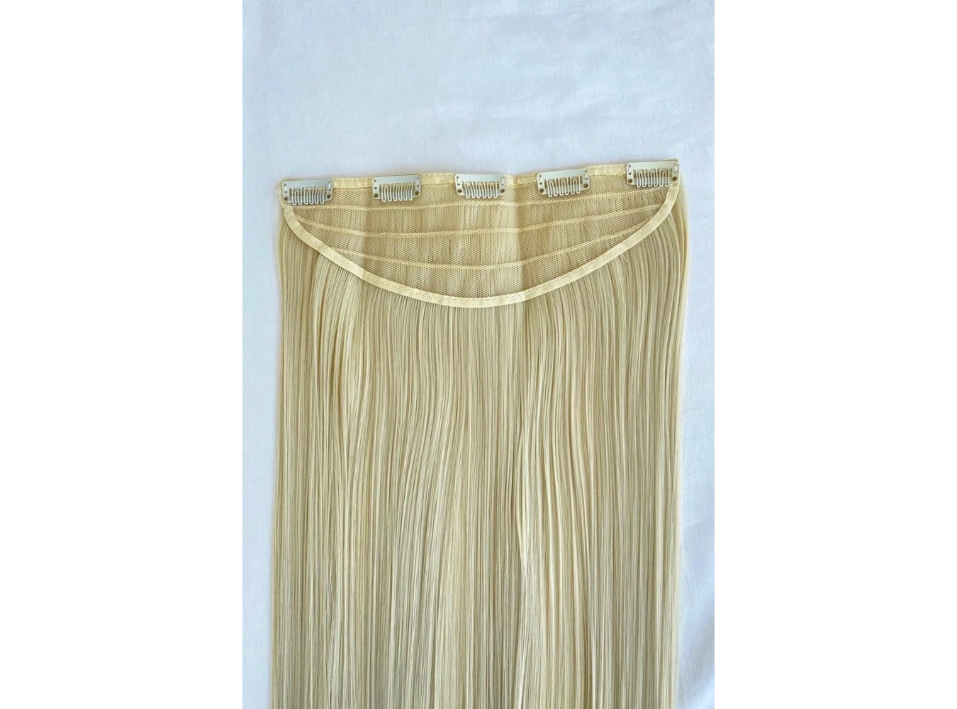 Isıya Dayanıklı Yarım Ay Saç Çıt Çıt 613# / Düz / Platin Sarı 70cm / 140gr