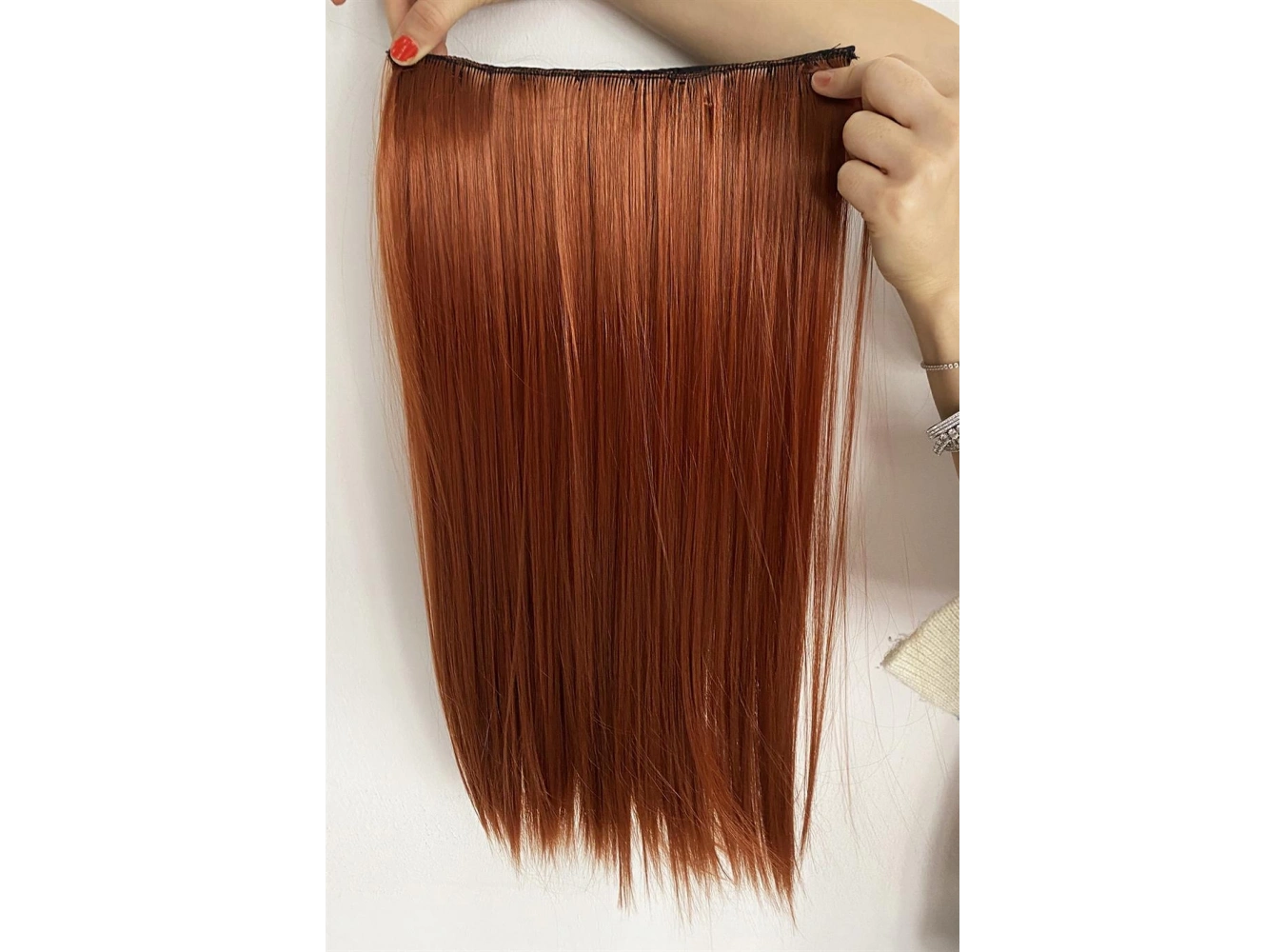 Isıya Dayanıklı Yarım Ay Saç Çıt Çıt / Düz / Bakır / 70Cm / 140Gr (13#)