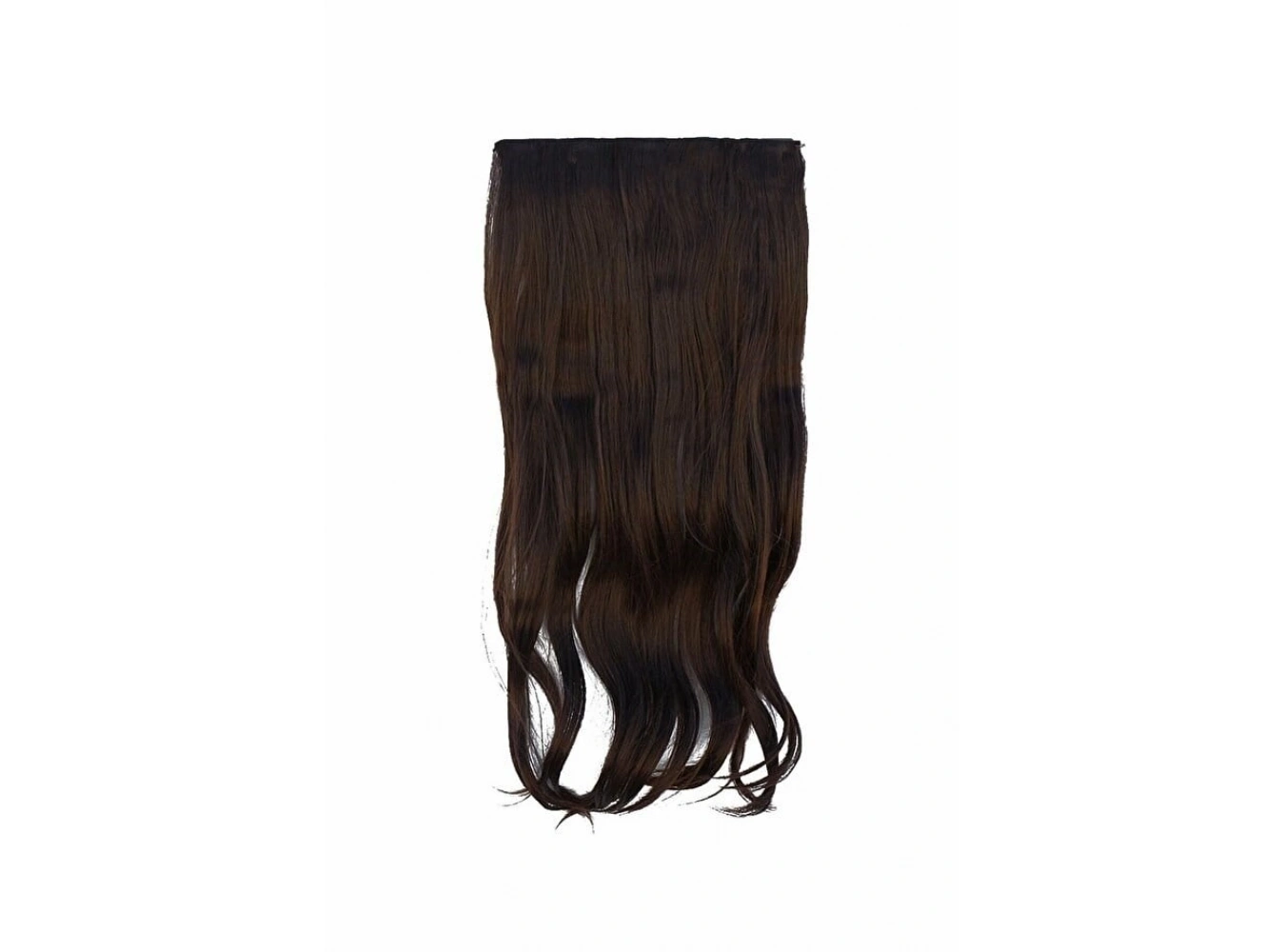Isıya Dayanıklı Yarımay Çıt Çıt Saç - 4# - Çikolata Kahve - Dalgalı - 60 Cm - 110 Gr (Duygu)