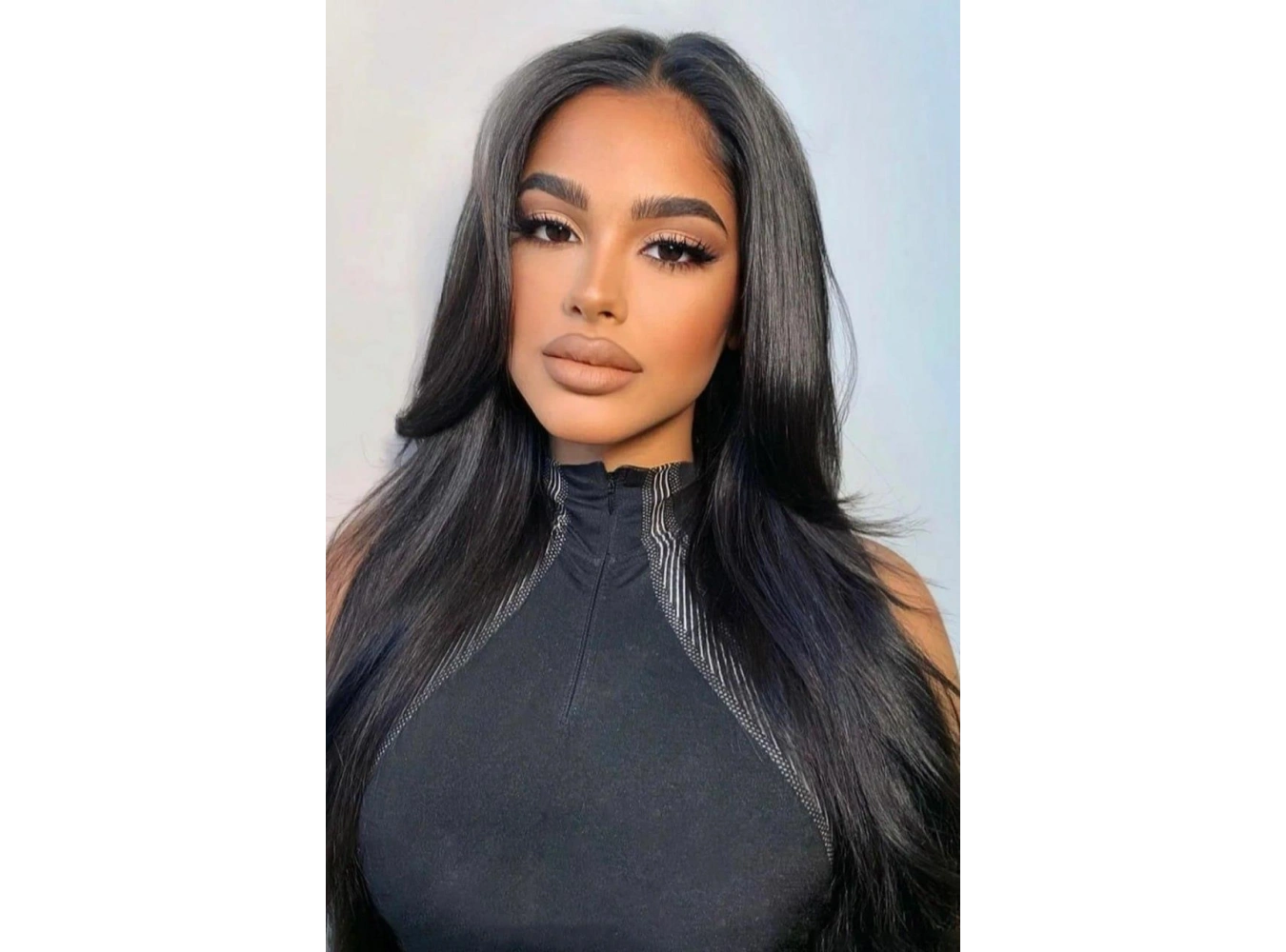Isıya Dayanıklı Yarımay Çıt Çıt Saç - Ht1 - Siyah-60 Cm - 110 gr 2 Adet Yan Çıt Çıt Saç