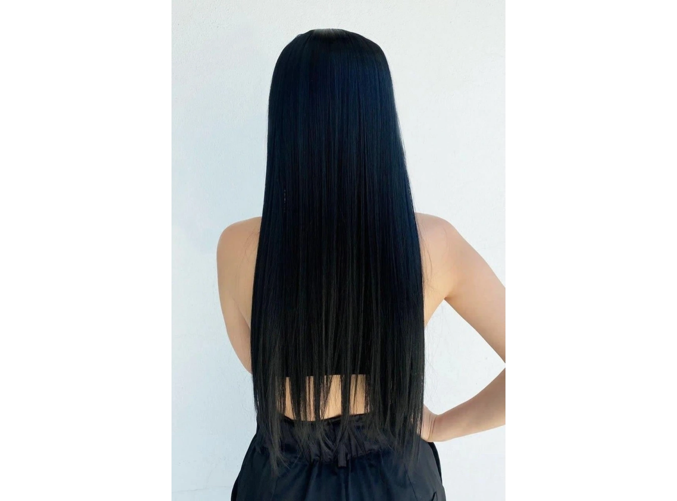 Isıya Dayanıklı Yarımay Çıt Çıt Saç - Ht1 - Siyah-60 Cm - 110 gr 2 Adet Yan Çıt Çıt Saç