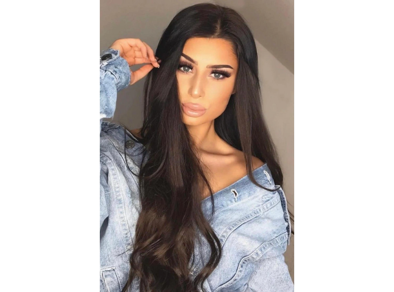 Isıya Dayanıklı Yarımay Çıt Çıt Saç - Ht6k - Kestane Kahvesi - Dalgalı - 60 Cm - 110 Gr (Begüm)